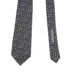 Bottega Veneta Men's Dry Brush Black/White Silk Pattern Tie 325511 1061 -Lux Lair Store 325511 1061 8056662104 3