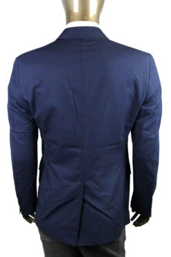 Gucci Men's Horsebit Lining Blue Cotton Two Button Blazer Jacket -Lux Lair Store 339816 4564 46 4