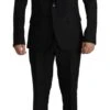 Dolce & Gabbana Black Polyester Formal 2 Piece MARTINI Men's Suit 2 Dolce & Gabbana Black Polyester Formal 2 Piece MARTINI Men's Suit -Lux Lair Store 3480561