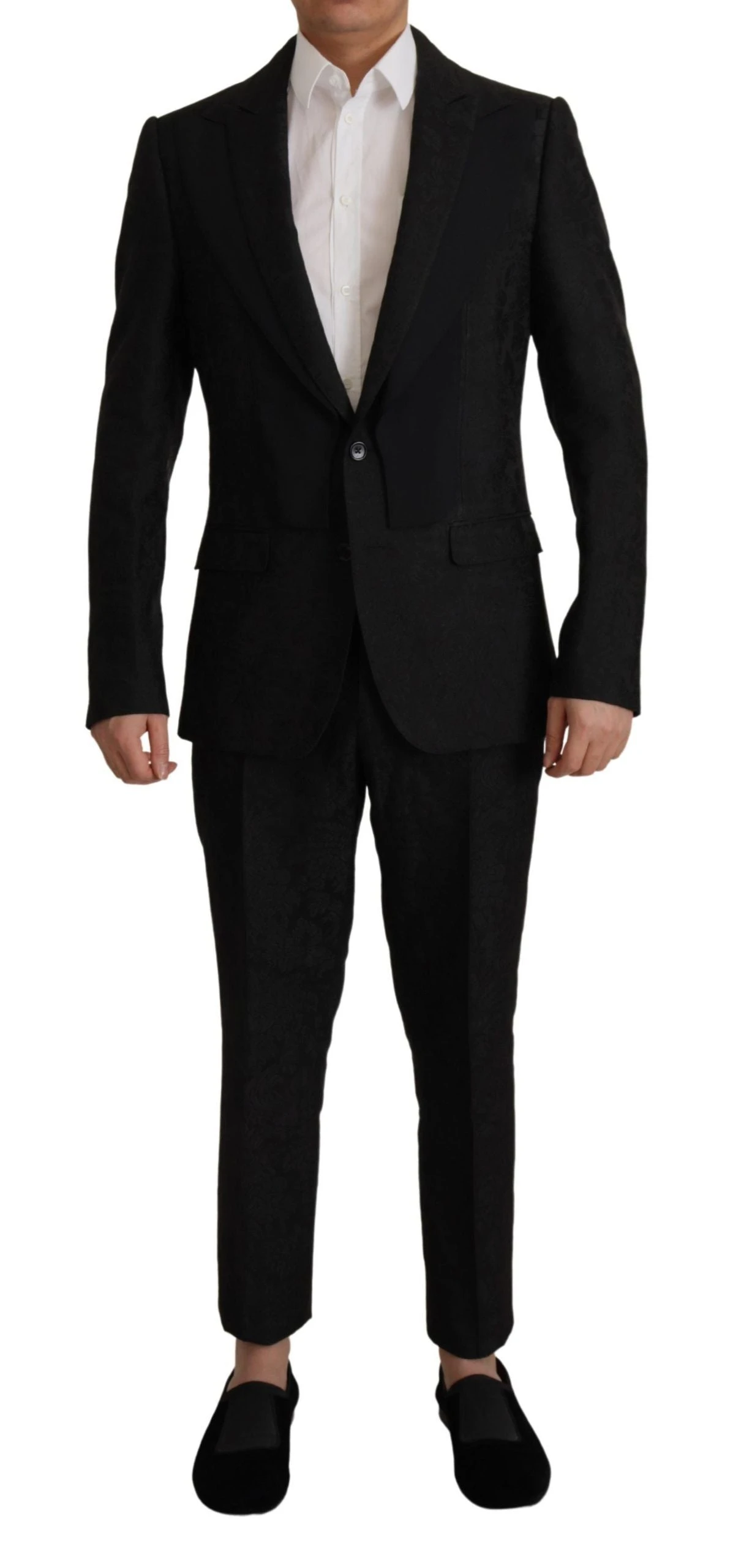 Dolce & Gabbana Black Polyester Formal 2 Piece MARTINI Men's Suit 3 Dolce & Gabbana Black Polyester Formal 2 Piece MARTINI Men's Suit