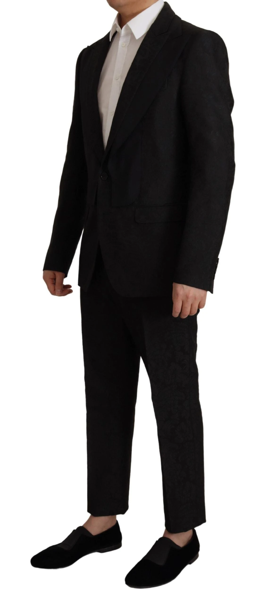 Dolce & Gabbana Black Polyester Formal 2 Piece MARTINI Men's Suit 4 Dolce & Gabbana Black Polyester Formal 2 Piece MARTINI Men's Suit - Image 2