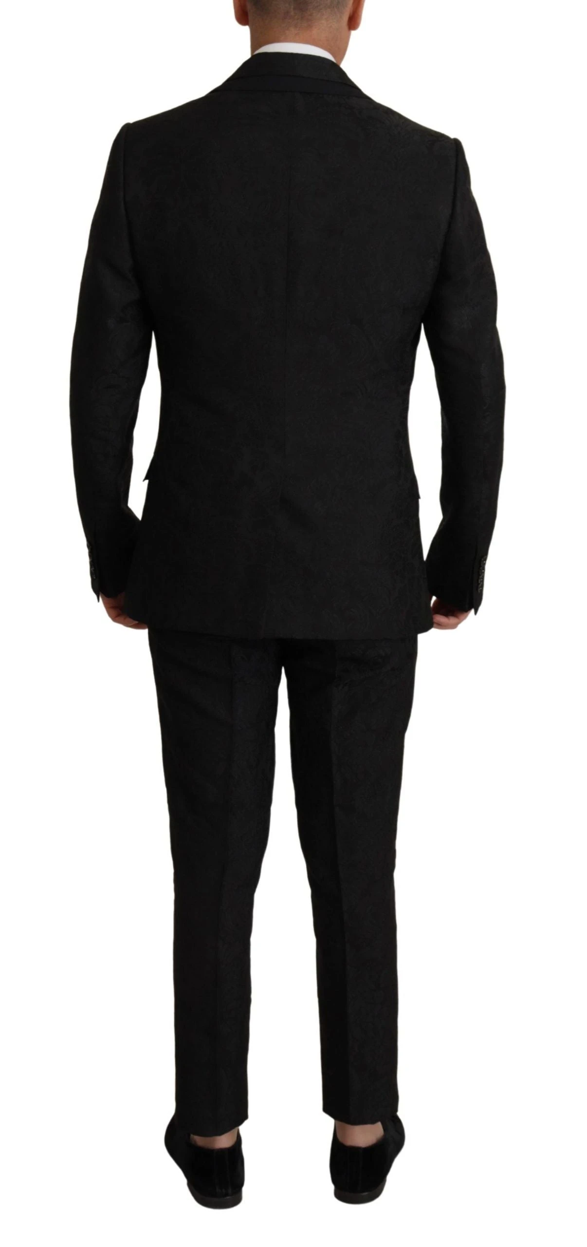 Dolce & Gabbana Black Polyester Formal 2 Piece MARTINI Men's Suit 5 Dolce & Gabbana Black Polyester Formal 2 Piece MARTINI Men's Suit - Image 3