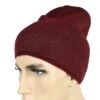 Gucci Unisex Burgundy Wool Cashmere Cotton Knit Beanie Hat With Logo 352350 6079