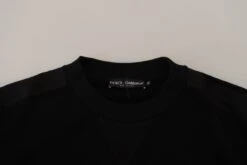 Dolce & Gabbana Black Cotton Crewneck Sweatshirt Men's Sweater -Lux Lair Store 3528278