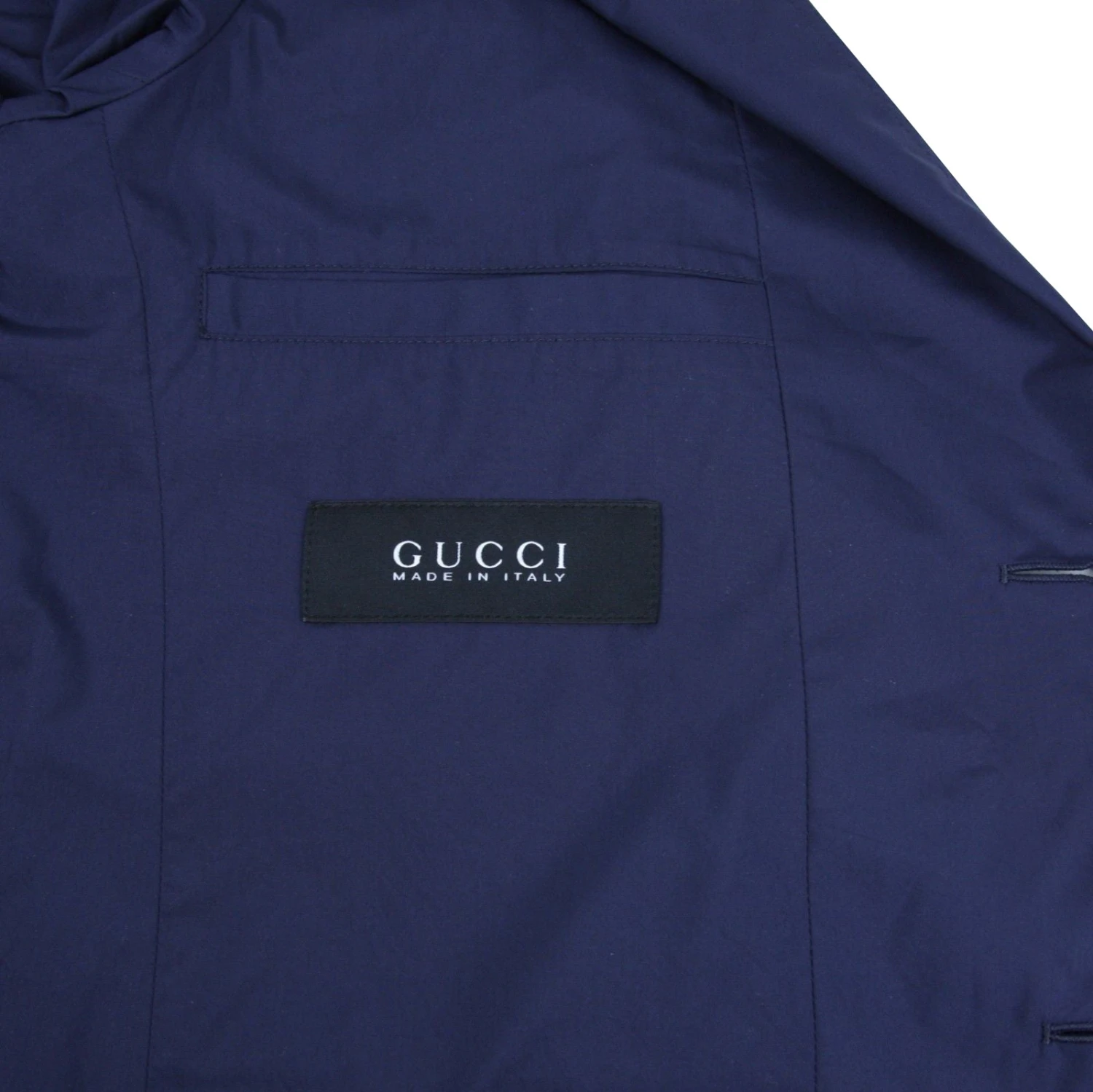 Gucci Men's Light Weight Navy Blue Polyester Techno Jacket 9 Gucci Men's Light Weight Navy Blue Polyester Techno Jacket - Image 7