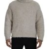 Dolce & Gabbana Cream Wool Knit Turtleneck Pullover Men's Sweater 1 Dolce & Gabbana Cream Wool Knit Turtleneck Pullover Men's Sweater -Lux Lair Store 3533591