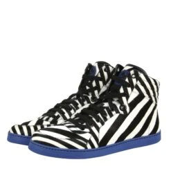 Gucci Men's Multi-Color Zebra Print Calf Hair High Top Sneaker -Lux Lair Store 353412 9092 11.5g 3