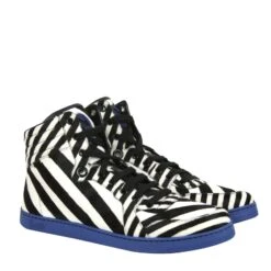 Gucci Men's Multi-Color Zebra Print Calf Hair High Top Sneaker -Lux Lair Store 353412 9092 7.5g 4