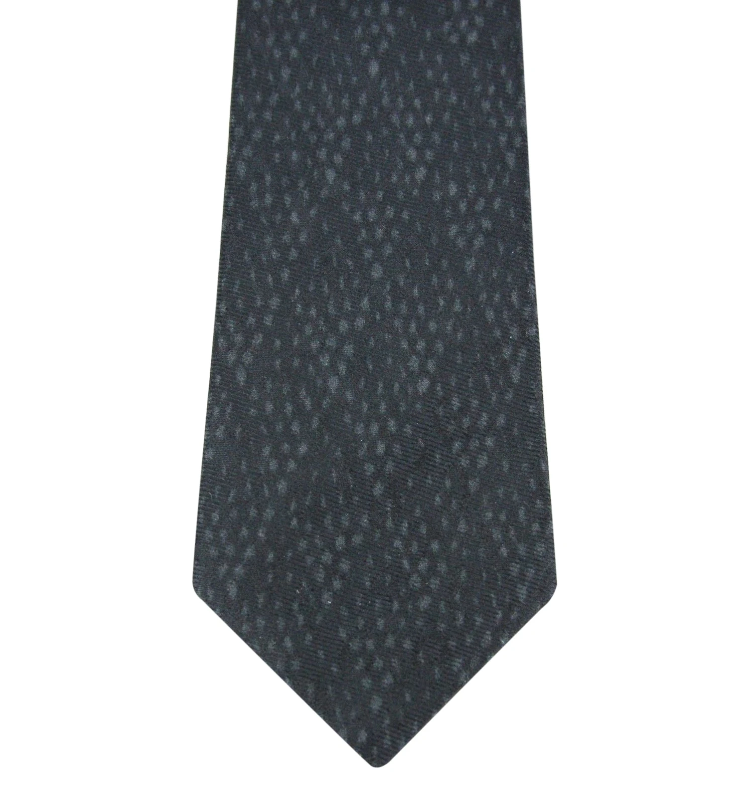 Bottega Veneta Men's Dot Print Black / Gray Cotton Silk Leopard Tie 355737 1062 4 Bottega Veneta Men's Dot Print Black / Gray Cotton Silk Leopard Tie 355737 1062 - Image 2