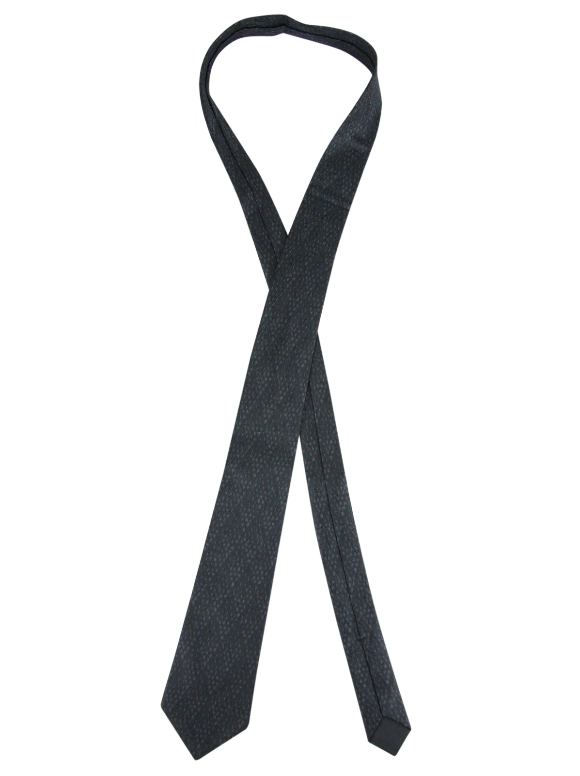 Bottega Veneta Men's Dot Print Black / Gray Cotton Silk Leopard Tie 355737 1062 6 Bottega Veneta Men's Dot Print Black / Gray Cotton Silk Leopard Tie 355737 1062 - Image 4