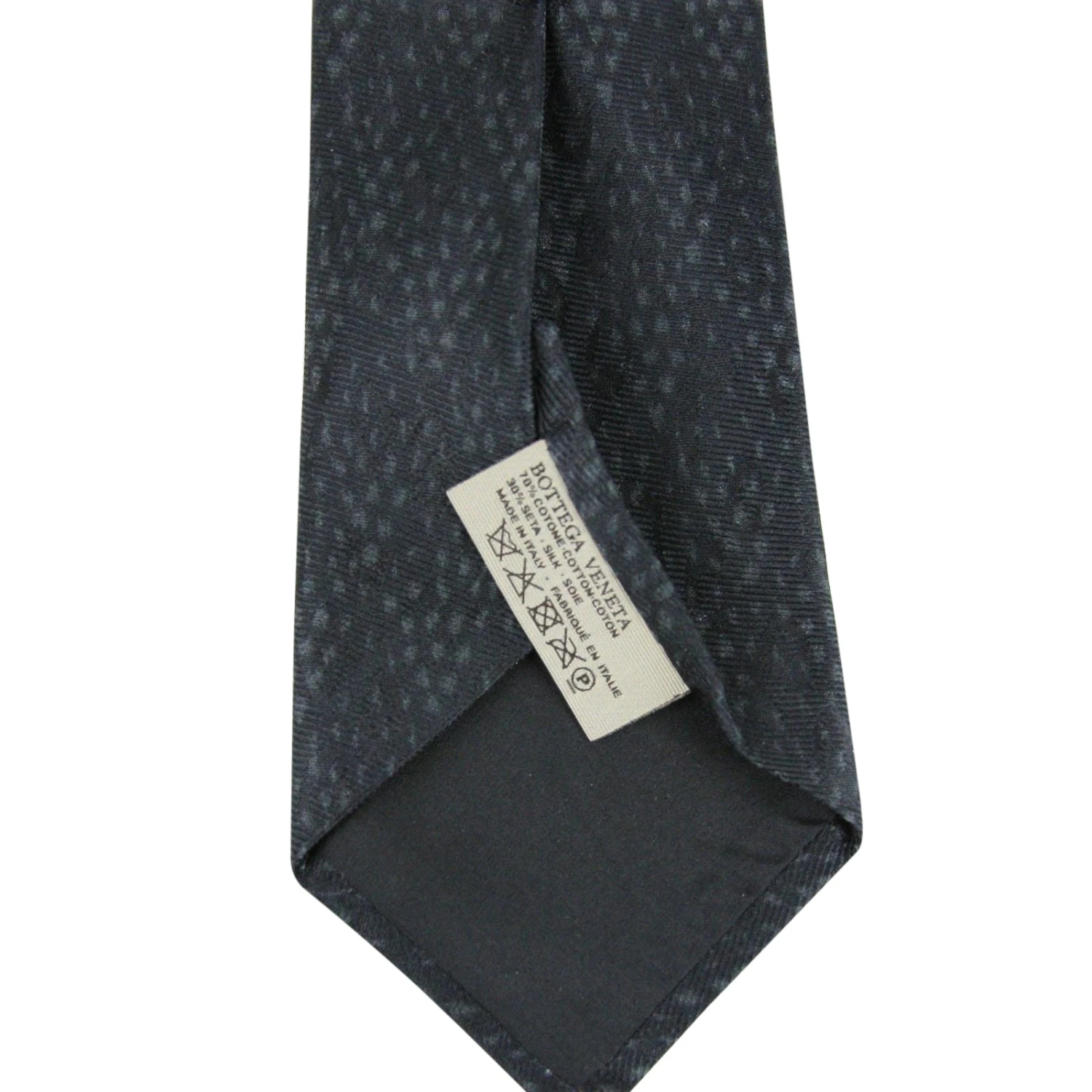 Bottega Veneta Men's Dot Print Black / Gray Cotton Silk Leopard Tie 355737 1062 8 Bottega Veneta Men's Dot Print Black / Gray Cotton Silk Leopard Tie 355737 1062 - Image 6