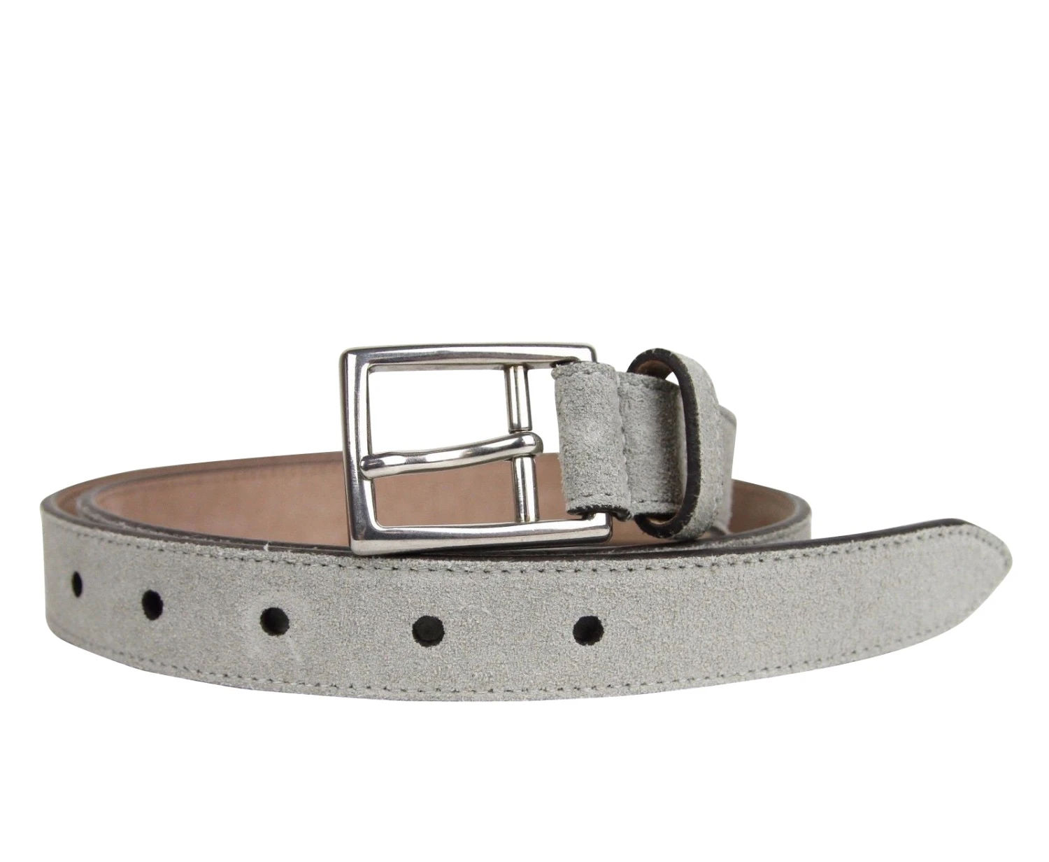 Gucci Men's Silver Light Gray Fabric Leather Belt Buckle 368193 1417 5 Gucci Men's Silver Light Gray Fabric Leather Belt Buckle 368193 1417 - Image 3