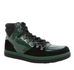 Gucci Contrast Combo High Top Dark Green Suede Leather Sneaker 368496 1077 -Lux Lair Store 368496 1077 7.5g 1