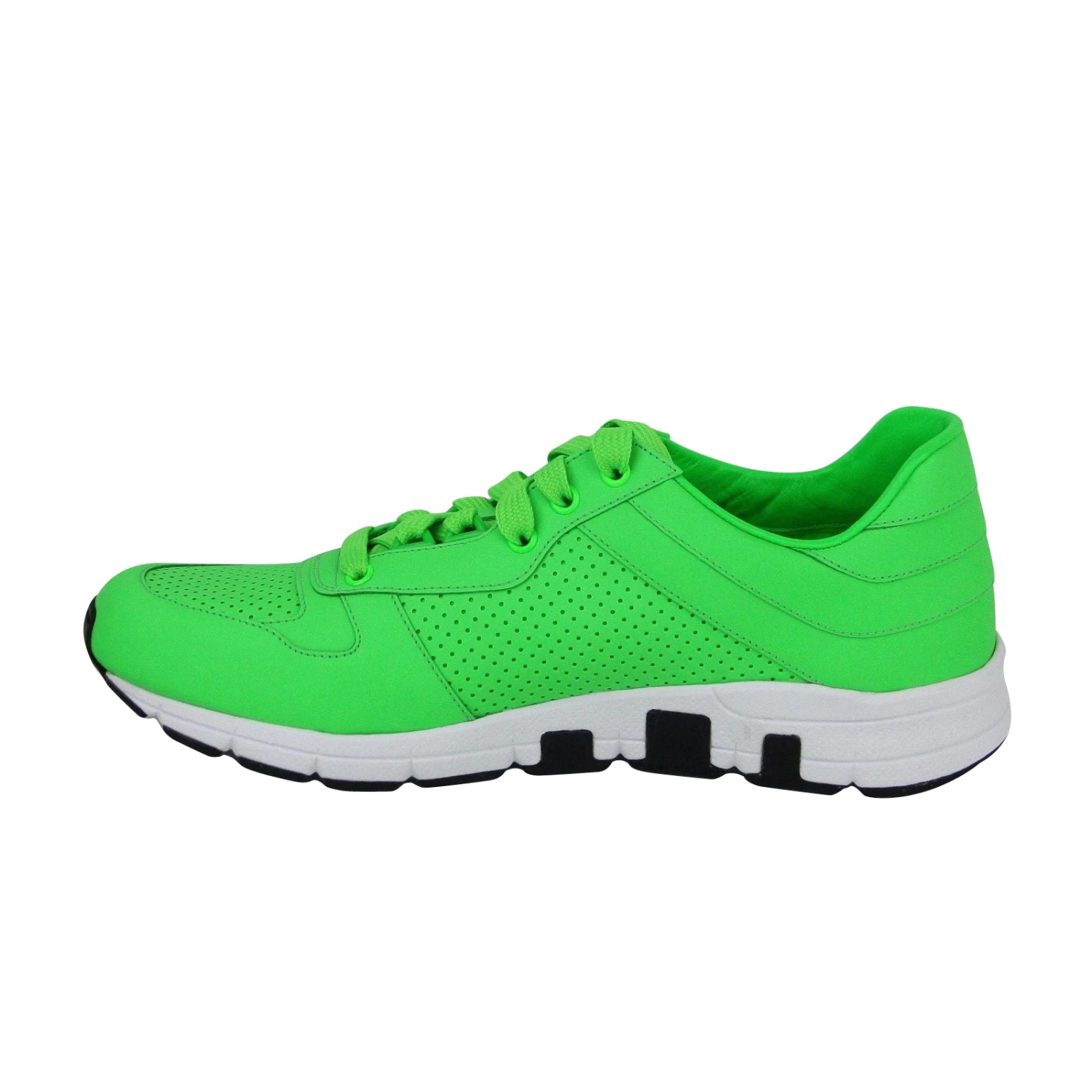 Gucci Men's Running Neon Green Leather Lace Up Sneakers 10 Gucci Men's Running Neon Green Leather Lace Up Sneakers - Image 8