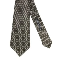 Bottega Veneta Men's Flower Print Beige / Dark Brown Silk Woven Tie 376675 1973 12 Bottega Veneta Men's Flower Print Beige / Dark Brown Silk Woven Tie 376675 1973 -Lux Lair Store 376675 1973 8062820455 4