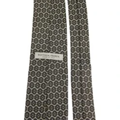Bottega Veneta Men's Flower Print Beige / Dark Brown Silk Woven Tie 376675 1973 14 Bottega Veneta Men's Flower Print Beige / Dark Brown Silk Woven Tie 376675 1973 -Lux Lair Store 376675 1973 8062820455 6