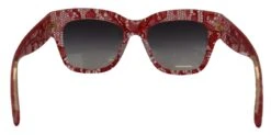 Dolce & Gabbana Red Lace Acetate Rectangle Shades DG4231F Women's Sunglasses 10 Dolce & Gabbana Red Lace Acetate Rectangle Shades DG4231F Women's Sunglasses -Lux Lair Store 3768192