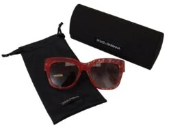 Dolce & Gabbana Red Lace Acetate Rectangle Shades DG4231F Women's Sunglasses 13 Dolce & Gabbana Red Lace Acetate Rectangle Shades DG4231F Women's Sunglasses -Lux Lair Store 3768195