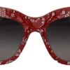 Dolce & Gabbana Red Lace Acetate Rectangle Shades DG4231F Women's Sunglasses -Lux Lair Store 3768196