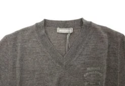 Ermanno Scervino Gray Wool Blend V-neck Pullover Men's Sweater -Lux Lair Store 37819