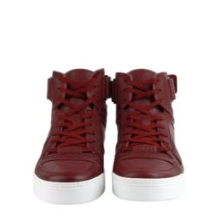 Gucci High Top Strong Dark Red Leather Sneakers With Strap 386738 6148 13 Gucci High Top Strong Dark Red Leather Sneakers With Strap 386738 6148 -Lux Lair Store 386738 6148 10g 3