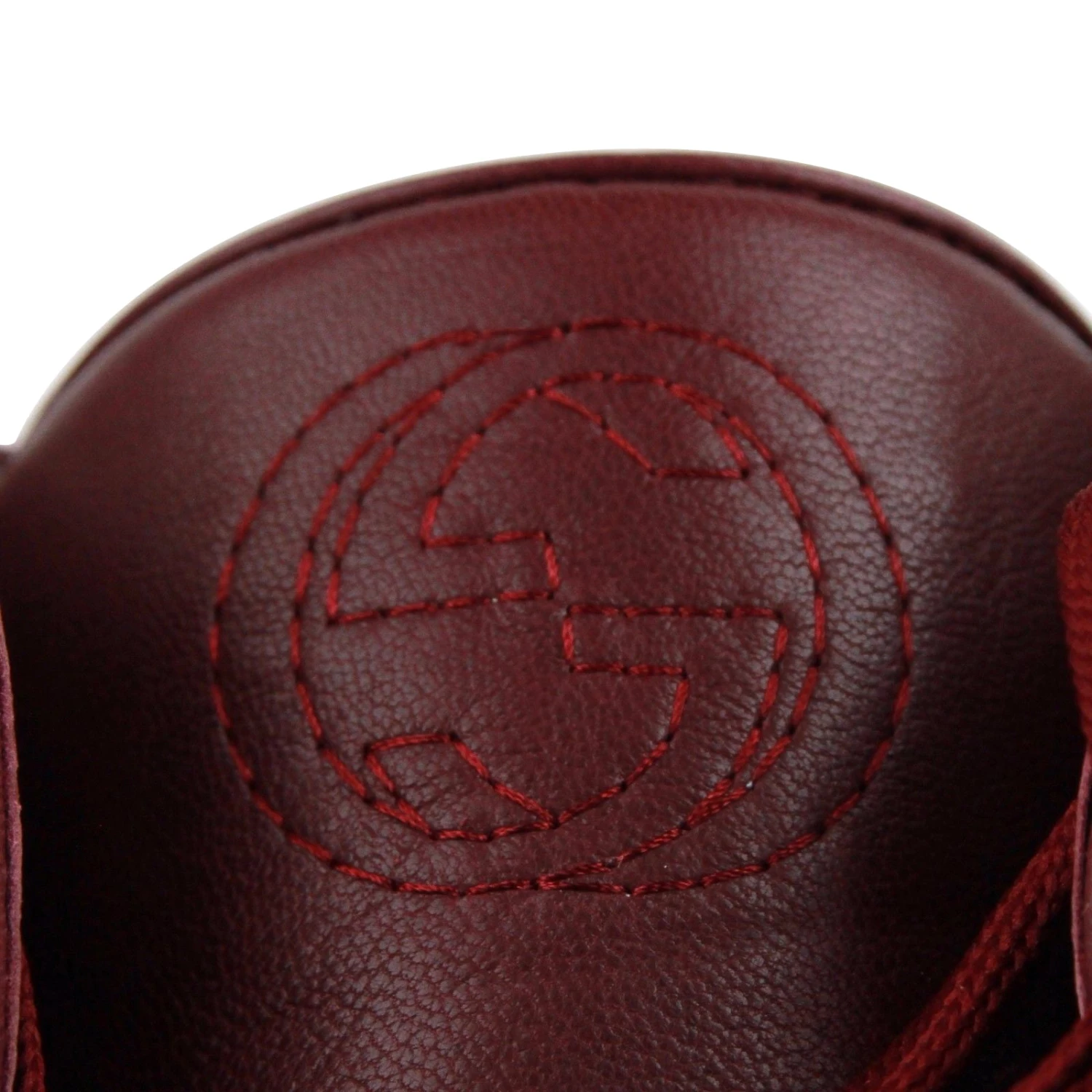 Gucci High Top Strong Dark Red Leather Sneakers With Strap 386738 6148 8 Gucci High Top Strong Dark Red Leather Sneakers With Strap 386738 6148 - Image 6