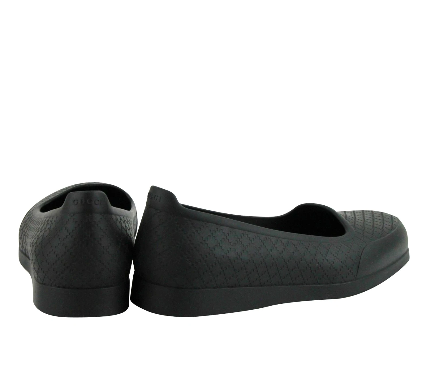 Gucci Men's Cover Diamante Pattern Black Rubber Overshoe 7 Gucci Men's Cover Diamante Pattern Black Rubber Overshoe - Image 5