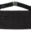 Dolce & Gabbana Black Polka Dot Wide Waist Men Belt Men's Cummerband -Lux Lair Store 3963428