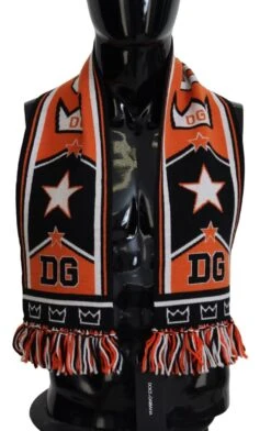 Dolce & Gabbana Multicolor DG Logo Printed Men Neck Wrap Shawl Men's Scarf