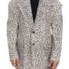 Dolce & Gabbana White Leopard Single Breasted Coat Men's Blazer -Lux Lair Store 3967957