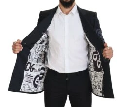 Dolce & Gabbana Blue Wool Patchwork Double Breasted Men's Blazer 13 Dolce & Gabbana Blue Wool Patchwork Double Breasted Men's Blazer -Lux Lair Store 3968088