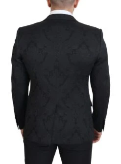 Dolce & Gabbana Black Floral Brocade 2 Piece MARTINI Men's Suit 10 Dolce & Gabbana Black Floral Brocade 2 Piece MARTINI Men's Suit -Lux Lair Store 3968151