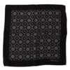 Dolce & Gabbana Black Geometric Patterned Square Handkerchief Men's Scarf