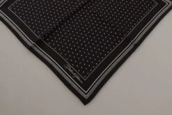 Dolce & Gabbana Black Polka Dots DG Logo Square Men's Handkerchief -Lux Lair Store 3974971
