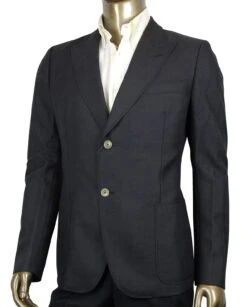 Gucci Men's Panama Dark Grey Wool / Mohair Formal Jacket -Lux Lair Store 398949 1165 52r 3