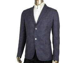 Gucci Men's Formal Midnight Blue / Grey Wool Jacket 2 Buttons 14 Gucci Men's Formal Midnight Blue / Grey Wool Jacket 2 Buttons -Lux Lair Store 406326 4038 52r 4