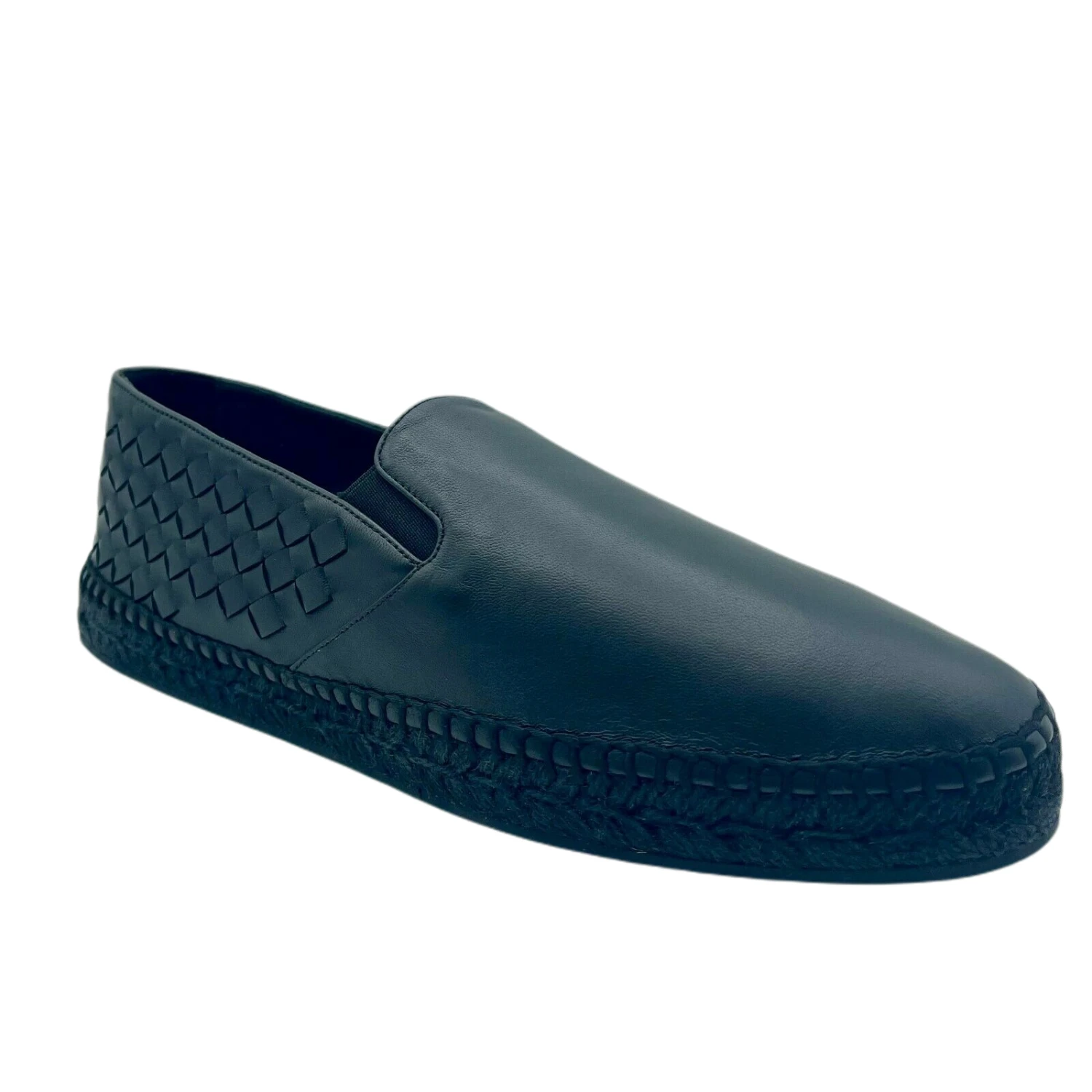 Bottega Veneta Men's Black Leather Woven Slip On Espadrilles 407387 1000 (41EU / 8US) 3 Bottega Veneta Men's Black Leather Woven Slip On Espadrilles 407387 1000 (41EU / 8US)