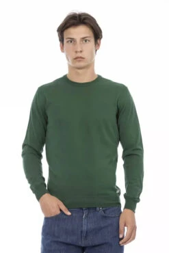 Baldinini Trend Green Cotton Men Men's Sweater