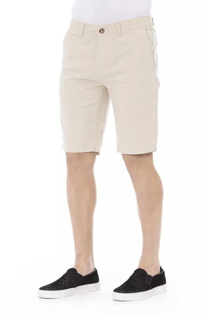 Baldinini Trend Beige Cotton Men Men's Short 4 Baldinini Trend Beige Cotton Men Men's Short - Image 2