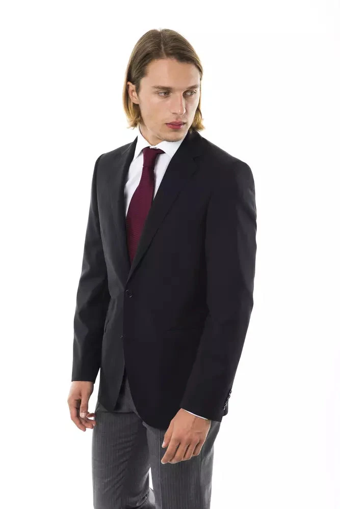 Uominitaliani Black Wool Men's Men's Blazer 4 Uominitaliani Black Wool Men's Men's Blazer - Image 2