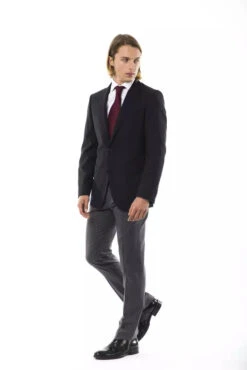 Uominitaliani Black Wool Men's Men's Blazer 11 Uominitaliani Black Wool Men's Men's Blazer -Lux Lair Store 4110746