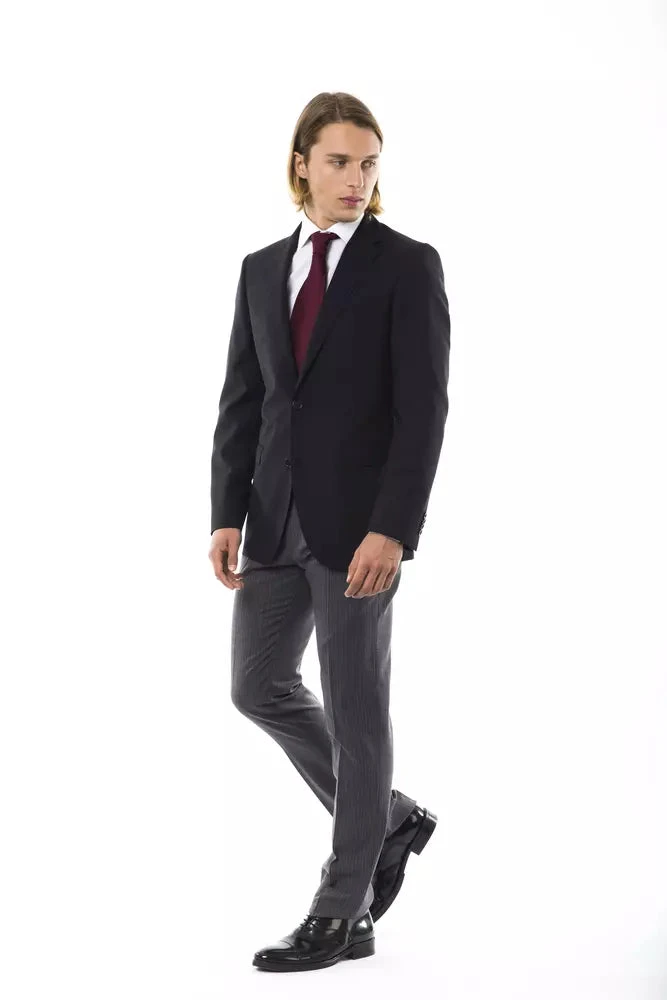 Uominitaliani Black Wool Men's Men's Blazer 6 Uominitaliani Black Wool Men's Men's Blazer - Image 4