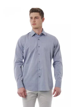 Bagutta Gray Cotton Men Men's Shirt