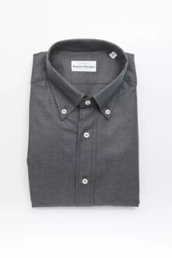 Robert Friedman Green Cotton Men Men's Shirt