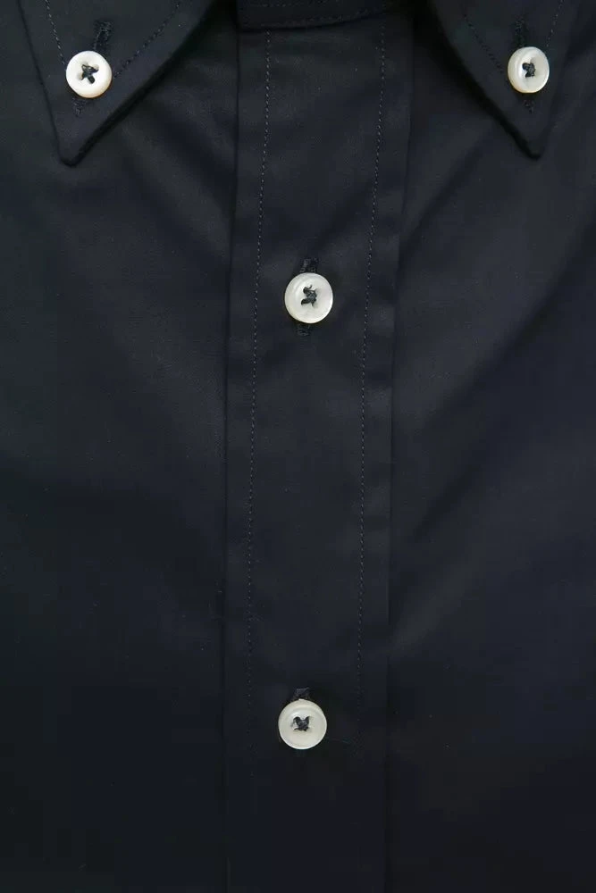 Robert Friedman Black Cotton Men Men's Shirt 5 Robert Friedman Black Cotton Men Men's Shirt - Image 3