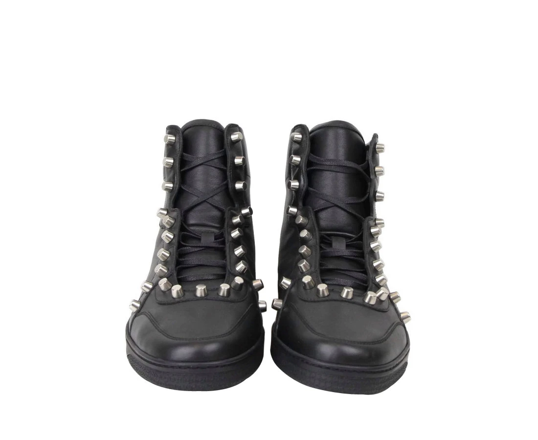 Gucci Men's Black Sttuded Leather High Top Sneaker 5 Gucci Men's Black Sttuded Leather High Top Sneaker - Image 3