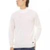 Baldinini Trend White Fabric Men Turtleneck Men's Sweater