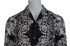 Dolce & Gabbana Blue Silk Floral Baroque Satin Casual Men's Shirt 11 Dolce & Gabbana Blue Silk Floral Baroque Satin Casual Men's Shirt -Lux Lair Store 4120192