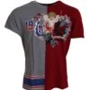 Dolce & Gabbana Red Gray Two Model DG Angel Crewneck Men's T-shirt -Lux Lair Store 4120249