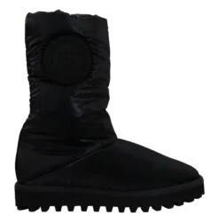 Dolce & Gabbana Black Boots Padded Mid Calf Winter Men's Shoes